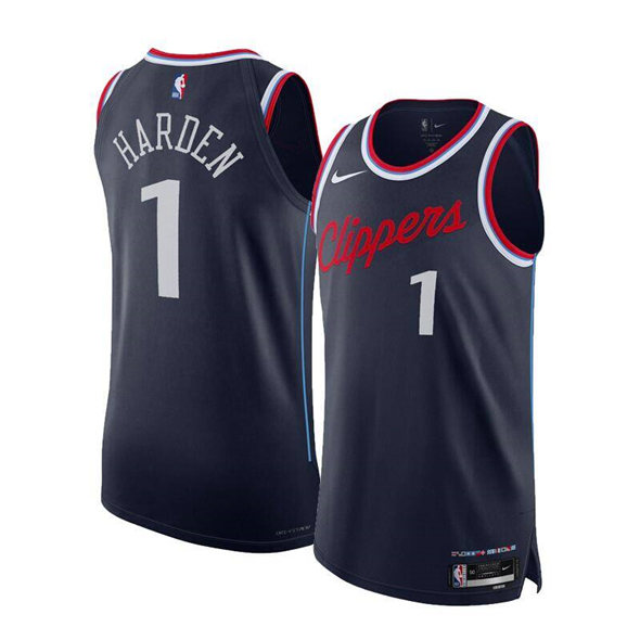 Youth Los Angeles Clippers #1 James Harden Navy 2024/25 Icon Edition Stitched Basketball Jersey